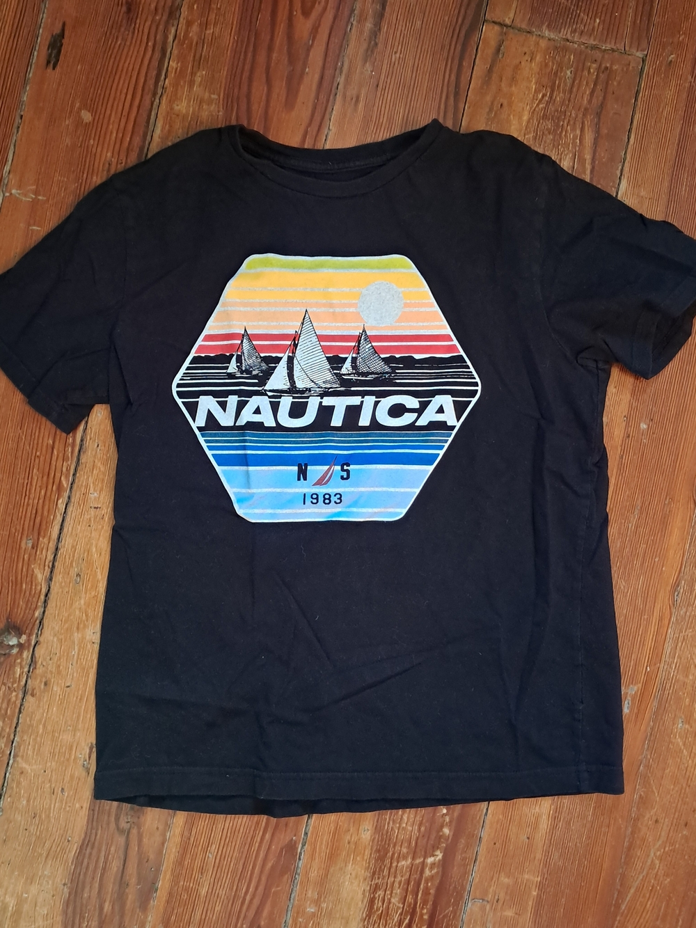 Nautica Black Graphic Sail Tee - Black